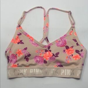 Victoria secret Pink floral ultimate lightly lined sports bra small